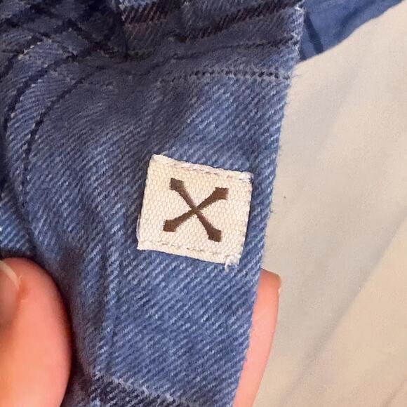 Blake Shelton x Lands’ End Plaid Button-Down Shirt – Blue Check (Men’s L/T) - Picture 4 of 6